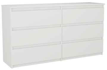 БОЛЬШОЙ КОМОД PARI С 6 ЯЩИКАМИ 140см БЕЛЫЙ ШКАФ