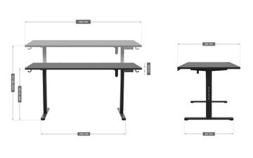 РЕГУЛИРУЕМЫЙ Электрический стол 160 x 80 см Mark Adler Leader 7.6 Черный