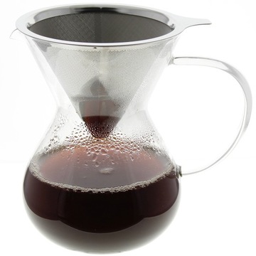 ZAPARZACZ PRZELEWOWY DO KAWY DRIP FILTR STALOWY