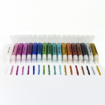 ГЛИТТЕР ГЛИТТЕР 18 цветов 6 мл KIDEA