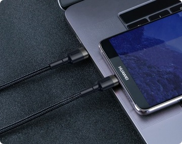 КАБЕЛЬ BASEUS STRONG USB-C ДЛЯ БЫСТРОЙ ЗАРЯДКИ TYPE-C TYPE-C PD 60W QC 3.0 1M