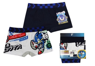 SONIC HEDGEHOG BOKSERKI CHŁOPIĘCE 2-PAK 6/8LAT