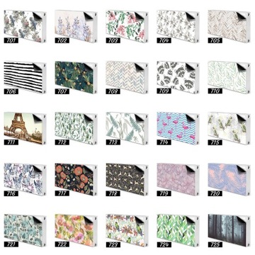 Do salonu osłona na grzejnik 80x60 Różowe trójkąty