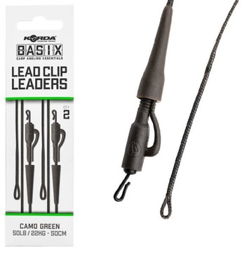 Korda Przypon Basix Lead Clip Leaders 50lb / 2szt