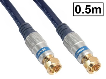 Kabel antenowy RF F/wtyk - F/wtyk HQ VITALCO 0.5m