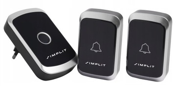 ПРОСТОЙ БЕСПРОВОДНОЙ ДВЕРНОЙ ЗВОНОК + 2x ПЕРЕДАТЧИКА A2, Водонепроницаемый IP44