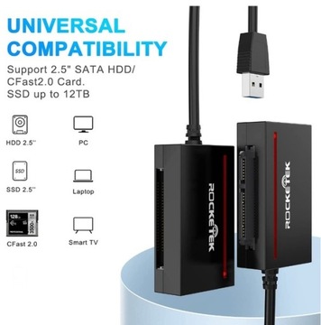 Устройство чтения Cfast Rocketek USB 3.0, адаптер SSD, HDD