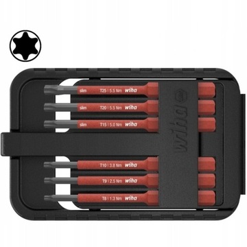 WIHA zestaw bitów slimBit electric Torx 43154