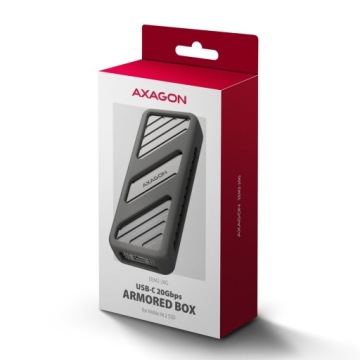 AXAGON EEM2-20G, USB-C 20 Гбит/с - M.2 NVMe SSD металлический бокс ARMORED