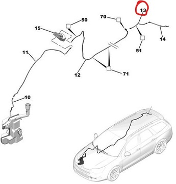 ШЛАНГ ЗАДНЕЙ ОМЫВАТЕЛЯ CITROEN C5 X7 COMBI TAP 6439J4