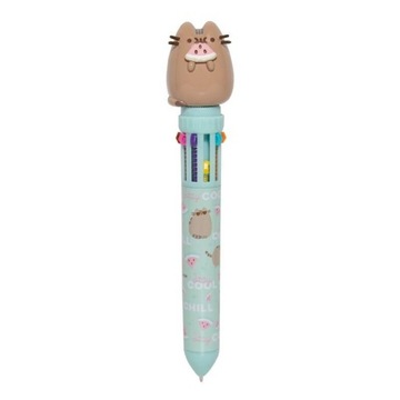 KOT PUSHEEN długopis z figurką 10 kolorów wkładów