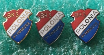 ODZNAKA BKS POLONIA BYDGOSZCZ - ZŁOTA SREBRNA BRĄZOWA KOMPLET - 3 SZTUKI