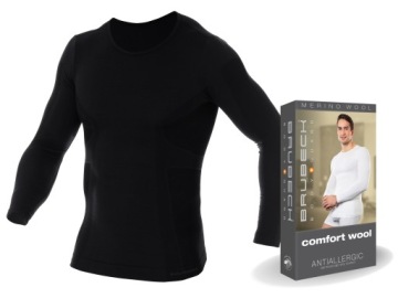 KOMFORTOWA KOSZULKA MERINO BRUBECK MEN LS11600 -L
