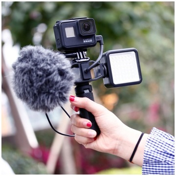 Ulanzi VIJIM GP-1 Адаптер для микрофона со светодиодной подсветкой для GoPro 9 8 7 6 5