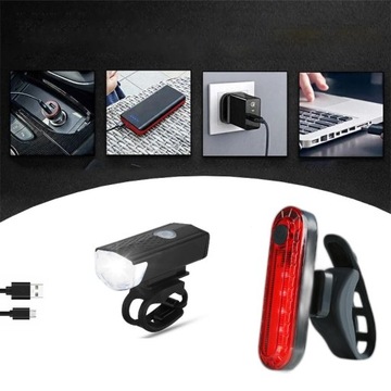 ОСВЕЩЕНИЕ ВЕЛОСИПЕДНОЙ ЛАМПЫ ДЛЯ ВЕЛОСИПЕДА ПЕРЕДНЯЯ + ЗАДНЯЯ