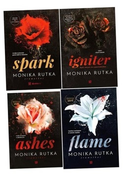 PAKIET 4X MONIKA RUTKA CYKL THE CHAIN ASHES + FLAME + SPARK + IGNITER
