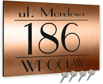 TABLICA ADRESOWA METAL NUMER DOMU POSESJI 30x20