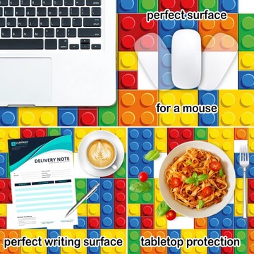 mata ochronna na biurko 90x45 jak klocki lego