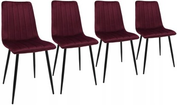 Zestaw 4 krzeseł DankorDesign AXA bakłażanowy