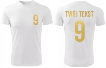 Koszulka piłkarska sportowa z nadrukiem personalizacja własny napis numer M