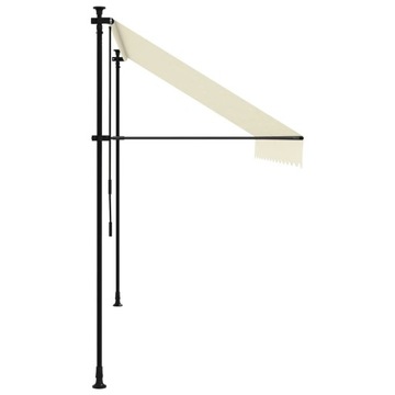 Markiza zwijana, kremowa, 300x150 cm, tkanina i st