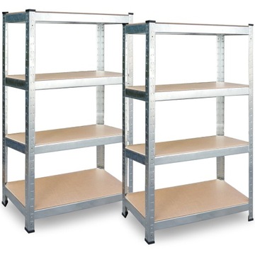 REGAŁ METALOWY MAGAZYNOWY ZESTAW 2 SZT. 180x90x40CM GARAŻ PIWNICA