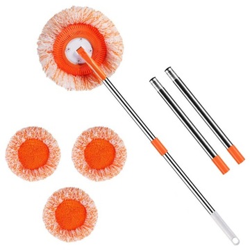 плоская швабра с телескопической ручкой, микрофибра, чехол на окно 180°