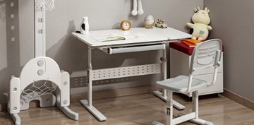 Регулируемый детский стол Spacetronik XD, прочный и с вместительным ящиком.