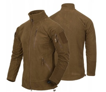 Bluza Męska Polarowa Helikon Alpha Tactical Polar Ciepły Fleece Coyote M