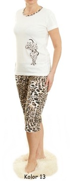 Хлопковая пижама ANGEL с короткими рукавами и брюками 3/4.