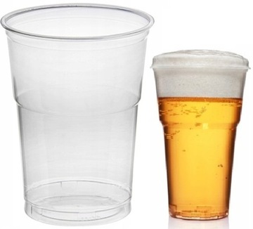 KUFLE KUBKI KUBEK DO PIWA PIWO WIELOKROTNEGO UŻYTKU 400ML 0,4L 50SZT