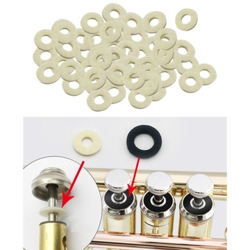 50 шт., труба, клапан, фетровые шайбы, накладка на музыкальный инструмент, белый цвет