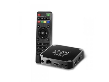 SAVIO Smart TV Box Premium One тюнер, 2/16 ГБ, Android 9.0, HDMI v2.0, 4K,