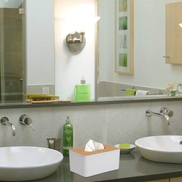 Контейнер для салфеток для держателя салфеток Диспенсер с крышкой из бамбука