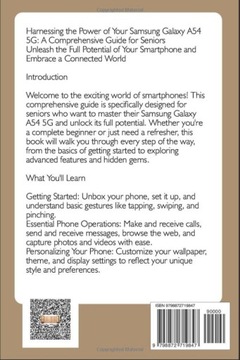 Samsung Galaxy A54 5G Обновленное руководство с советами для пожилых людей и новичков