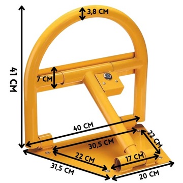 ПАРКОВОЧНЫЙ ЗАМОК ПАРКОВОЧНОЕ МЕСТО С КЛЮЧОМ, СКЛАДНАЯ СТОЙКА