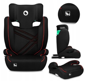 FOTELIK SAMOCHODOWY LIONELO LO HUGO ISIZE 100cm - 150cm ISOFIX PODSTAWKA CE