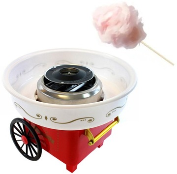 WATA CUKROWA MASZYNA DO WATY CUKROWEJ DOMOWA 500W ZESTAW ŁYŻECZKA AG137D