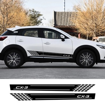 2 шт. боковые наклейки на дверь автомобиля, виниловая пленка для Mazda CX-3 Racing Sports Styling