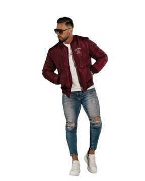 Kurtka męska OLAVOGA BOMBER MEN bordo - M