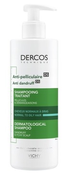 VICHY DERCOS Szampon przeciwłupieżowy do włosów tłustych 390 ml