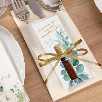 Благодарственные открытки для гостей Мерси Причастие Эвкалипт Бохо 5 шт.