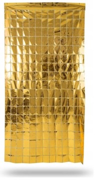 Kurtyna Foliowa Złota Panelowa Metalizowana Tło Do zdjęć Ścianka 100x200cm