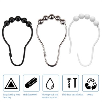 3 крючка для занавесок для душа (несколько) Великобритании