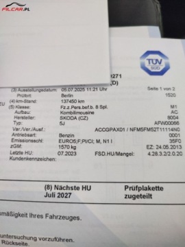 Skoda Fabia II Kombi Facelifting 1.2 HTP 70KM 2013 Skoda Fabia GWARANCJA Udokumentowany przebieg Nowy Rozrzad Mozliwa zamiana, zdjęcie 7