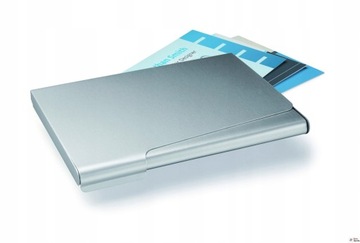 PUDEŁKO NA WIZYTÓWKI ETUI ALUMINIOWE WYSOKA JAKOŚĆ