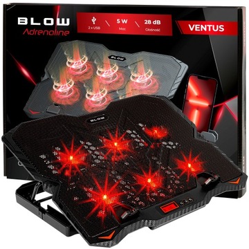 PODSTAWKA PODKŁADKA CHŁODZĄCA LAPTOP LED HUB USB