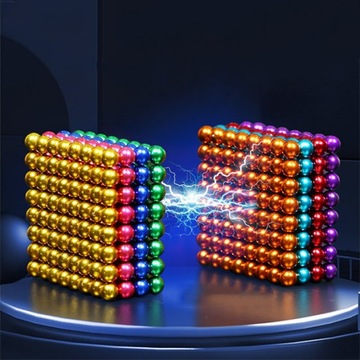 МАГНИТНЫЕ ШАРИКИ БОЛЬШИЕ 5ММ 216 ШТ. РАДУЖНЫЕ МАГНИТНЫЕ БЛОКИ