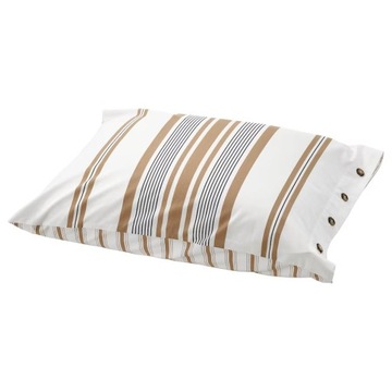 IKEA LAPPDUNORT Poszewka w brązowe paski 50x60cm