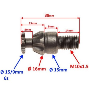 WAŁEK ZDAWCZY Z ZĘBATKĄ do Mini Pocket 6 zębów